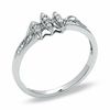 Thumbnail Image 1 of 1/15 CT. T.W. Diamond Marquise Cluster Promise Ring in 10K White Gold
