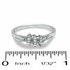 Thumbnail Image 2 of 1/15 CT. T.W. Diamond Marquise Cluster Promise Ring in 10K White Gold
