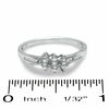 Thumbnail Image 3 of 1/15 CT. T.W. Diamond Marquise Cluster Promise Ring in 10K White Gold