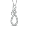 Thumbnail Image 1 of Diamond Accent Knotted Swirl Pendant in Sterling Silver