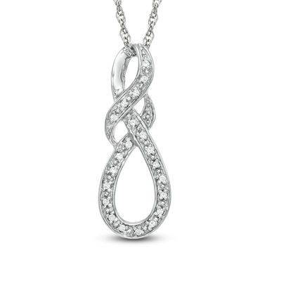 Diamond Accent Knotted Swirl Pendant in 