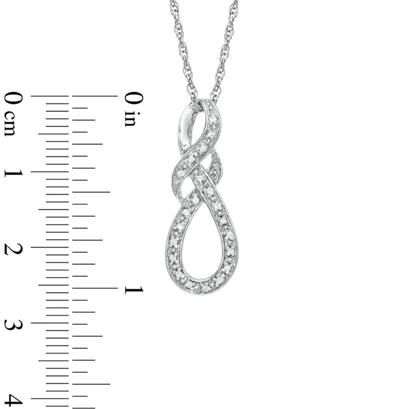 Main Image 2 of Diamond Accent Knotted Swirl Pendant in Sterling Silver