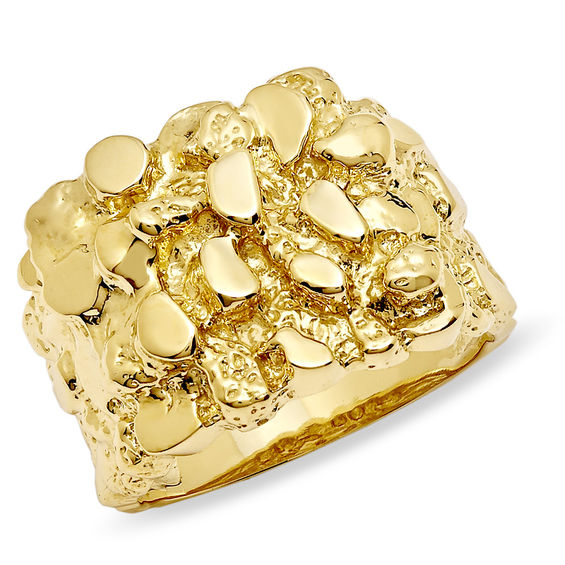 Men&#39;s 10K Gold Nugget Ring | Online Exclusives | Collections | Zales