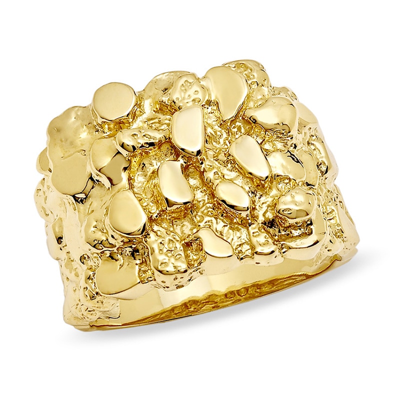 Men's Nugget Ring in 10K Gold