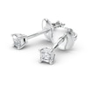 Thumbnail Image 1 of 1/4 CT. T.W. Certified Asscher-Cut Diamond Solitaire Stud Earrings in Platinum (I/VS2)