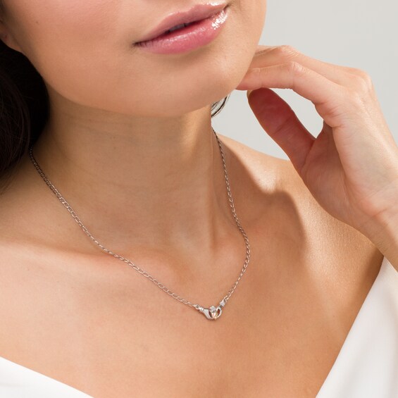 Black Hills Gold Claddagh Necklace in Sterling Silver - 16.75" Black Hills Gold Claddagh Necklace in Sterling Silver - 16.75"