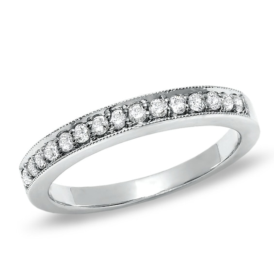Black&White CZ Channel Set Curved Band in Rose Gold Silver Size 3 to 15 in 1/4 Size Interval 0.15Ct 