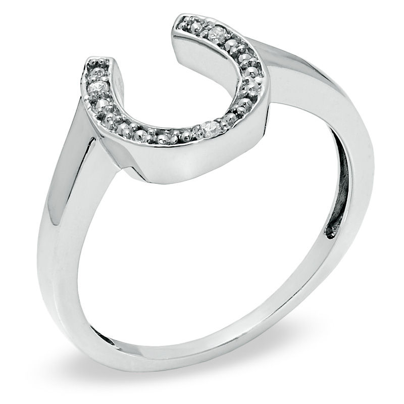 Exclusive Sterling Silver & CZ Horseshoe Ring - Hiho Silver