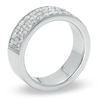 Thumbnail Image 2 of 1-1/2 CT. T.W. Diamond Triple Row Anniversary Band in 14K White Gold