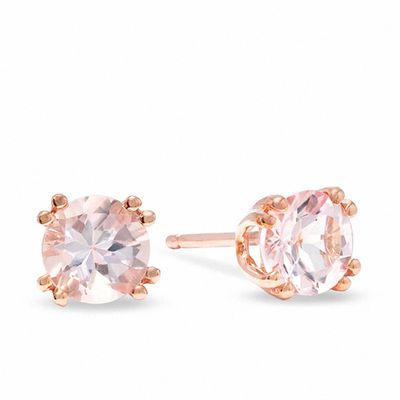 rose gold and morganite earrings