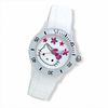 Thumbnail Image 1 of Hello Kitty® White Strap Watch with Pink Sapphire White Dial (Model: HWL1155WHITE)