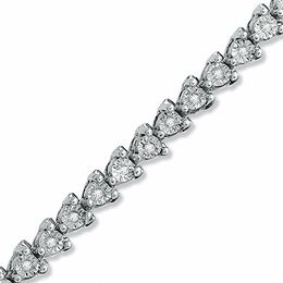 1/4 CT. T.W. Diamond Line Bracelet in Sterling Silver