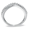 Thumbnail Image 1 of 1/3 CT. T.W. Diamond Pavé Double Twist Contour Band in 14K White Gold