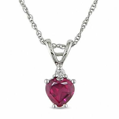 Heart Necklace With Ruby In The Middle 2024 www.alhudapk