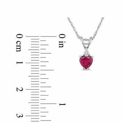 Mens 1/3 CT. T.W. Lead Glass-Filled Red Ruby 10K Gold Square Pendant  Necklace - JCPenney