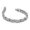Thumbnail Image 2 of Diamond Accent Stainless Steel Link Bracelet - 8.5"