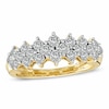 Thumbnail Image 0 of 1 CT. T.W. Diamond Cluster Pyramid Band in 10K Gold