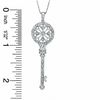 Thumbnail Image 2 of 1/10 CT. T.W. Diamond Vintage Key Pendant in Sterling Silver
