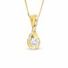 Thumbnail Image 1 of Sirena™ 3/8 CT. T.W. Diamond Solitaire Twist Pendant in 14K Gold