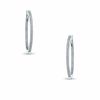 Thumbnail Image 1 of 1/4 CT. T.W. Diamond Classic Hoop Earrings in Sterling Silver