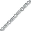 Thumbnail Image 1 of 1/10 CT. T.W. Diamond Channel Boat Bracelet in Sterling Silver