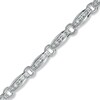 Thumbnail Image 0 of 1/10 CT. T.W. Diamond Channel Boat Bracelet in Sterling Silver