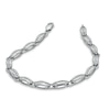 Thumbnail Image 1 of 1/10 CT. T.W. Diamond Channel Boat Bracelet in Sterling Silver