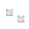 Thumbnail Image 1 of 5/8 CT. T.W. Princess-Cut Diamond Solitaire Stud Earrings in 14K White Gold