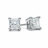 Thumbnail Image 1 of 1-1/2 CT. T.W. Princess-Cut Diamond Solitaire Stud Earrings in 14K White Gold (J/I3)