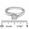 Thumbnail Image 3 of 1/2 CT. T.W. Princess-Cut Diamond Twist Solitaire Engagement Ring in 14K White Gold