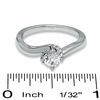 Thumbnail Image 3 of 1/2 CT. T.W. Diamond Twist Solitaire Engagement Ring in 14K White Gold