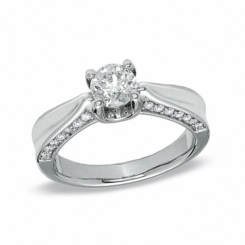 Main Image 1 of 1 CT. T.W. Diamond Engagement Ring in 14K White Gold