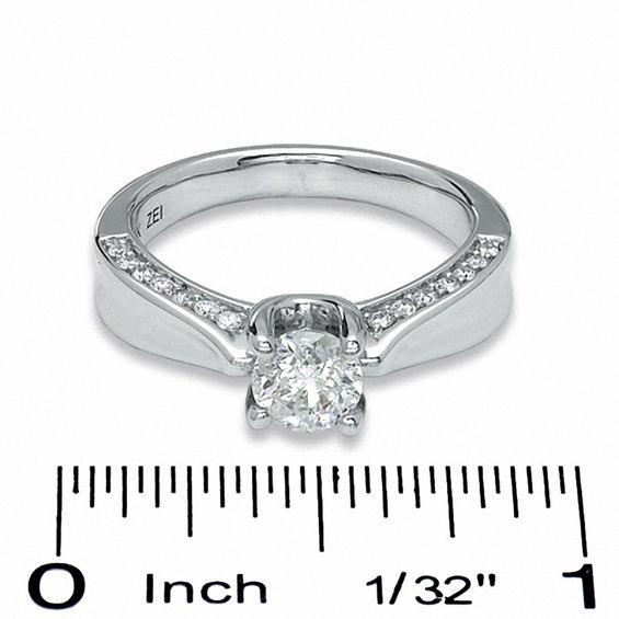 1 CT. T.w. Diamond Engagement Ring in 14K White Gold