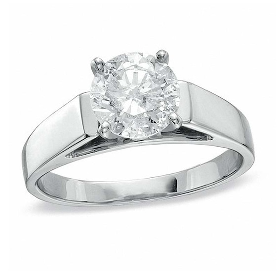 1-1/2 CT. Diamond Solitaire Engagement Ring in 14K White Gold (K/I3)