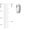 Thumbnail Image 1 of 1/5 CT. T.W. Diamond Double Row Hoop Earrings in 10K White Gold