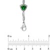 Thumbnail Image 3 of 6.0mm Trillion-Cut Lab-Created Emerald Bracelet in Sterling Silver with Diamond Accent - 7.25&quot;