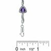 Thumbnail Image 2 of 6.0mm Trillion-Cut Amethyst Bracelet in Sterling Silver with Diamond Accent - 7.25"