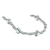 Thumbnail Image 2 of 6.0mm Trillion-Cut Lab-Created Opal Bracelet in Sterling Silver with Diamond Accent - 7.25"