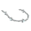 Thumbnail Image 1 of 6.0mm Trillion-Cut Lab-Created Opal Bracelet in Sterling Silver with Diamond Accent - 7.25"