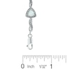 Thumbnail Image 3 of 6.0mm Trillion-Cut Lab-Created Opal Bracelet in Sterling Silver with Diamond Accent - 7.25"