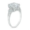 Thumbnail Image 2 of Cushion-Cut Lab-Created White Sapphire Pendant, Ring and Earrings Set in Sterling Silver