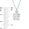 Thumbnail Image 3 of Cushion-Cut Lab-Created White Sapphire Pendant, Ring and Earrings Set in Sterling Silver
