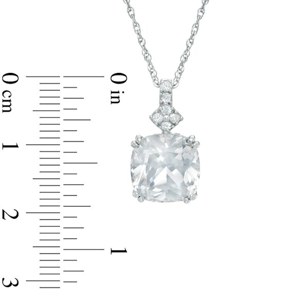 Cushion-Cut Lab-Created White Sapphire Pendant, Ring and Earrings Set in Sterling Silver