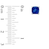 Thumbnail Image 2 of 6.0mm Cushion-Cut Lab-Created Blue Sapphire Stud Earrings in 10K White Gold