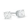 Thumbnail Image 1 of 1 CT. T.W. Diamond Solitaire Stud Earrings in 14K White Gold (J/I3)