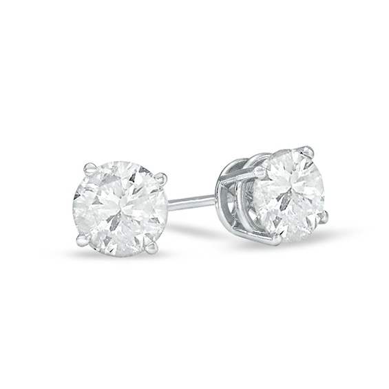 1-1/2 CT. T.w. Diamond Solitaire Stud Earrings in 14K White Gold (J/I3)