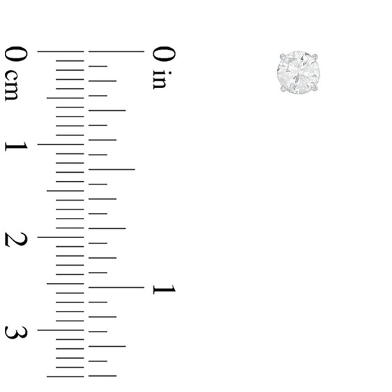 1-1/ CT. T.w. Diamond Solitaire Stud Earrings in 14K White Gold (J/I3