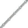 Thumbnail Image 1 of 1 CT. T.W. Round and Baguette Diamond Fashion Bracelet in 10K White Gold