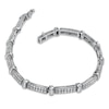 Thumbnail Image 2 of 1 CT. T.W. Round and Baguette Diamond Fashion Bracelet in 10K White Gold