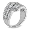 Thumbnail Image 2 of 2 CT. T.W. Round and Baguette Diamond Bypass Band in 10K White Gold